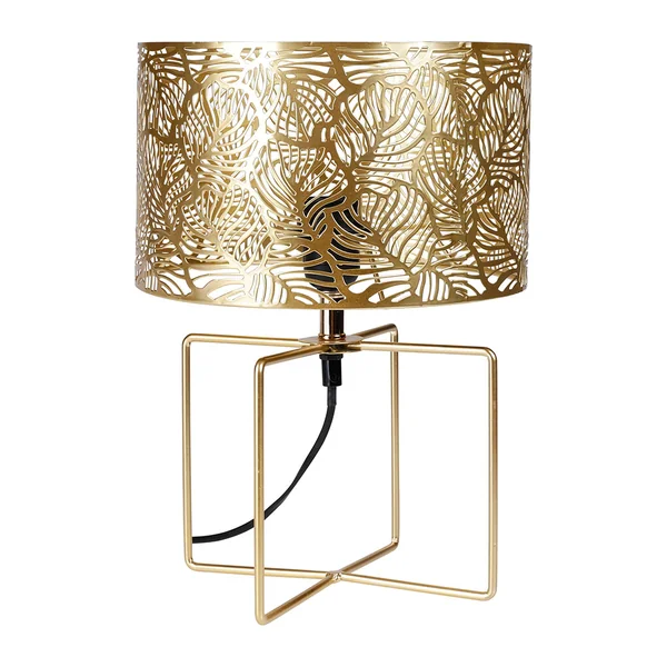 Lampe à poser métal CALATHÉA dorée H 35cm