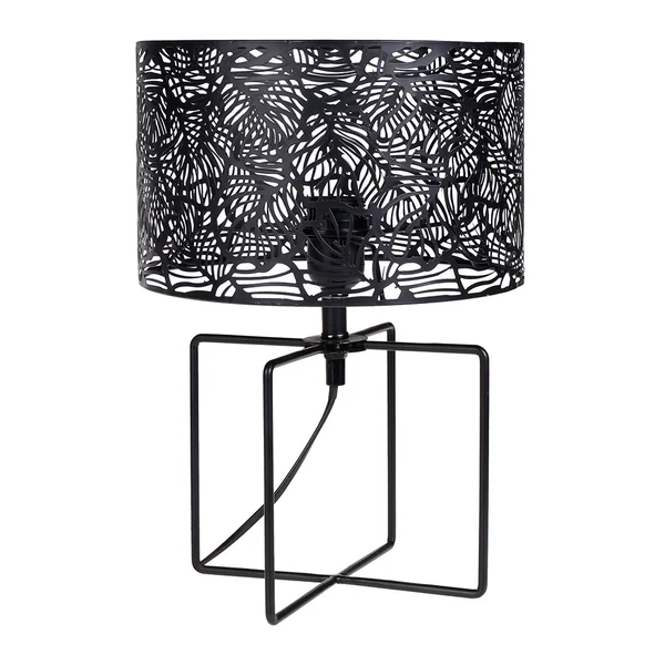 Lampe à poser métal CALATHÉA noire H 35cm