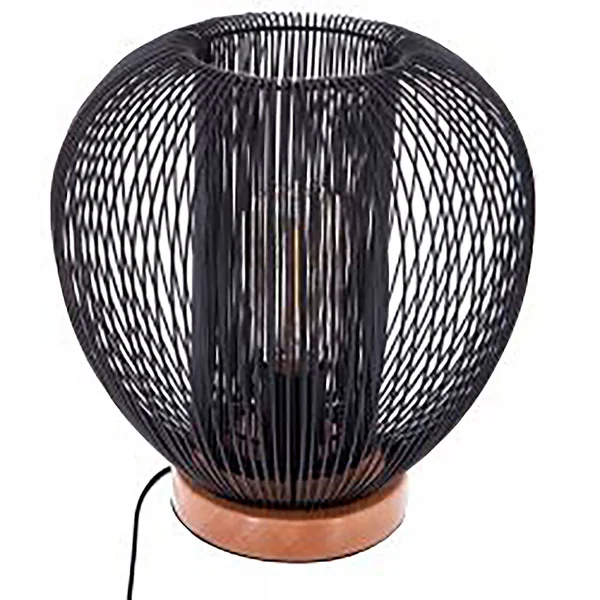 Lampe à poser métal fil noire H 27cm
