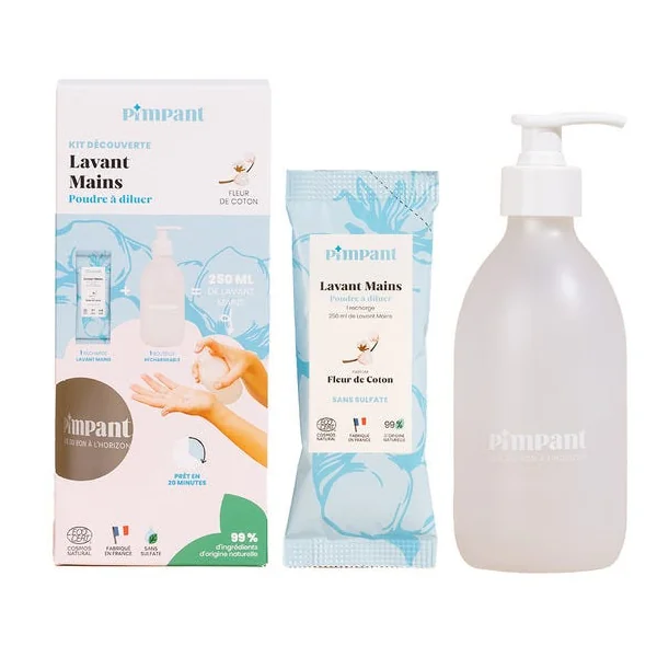 Lavant main à diluer fleur de coton Kit
