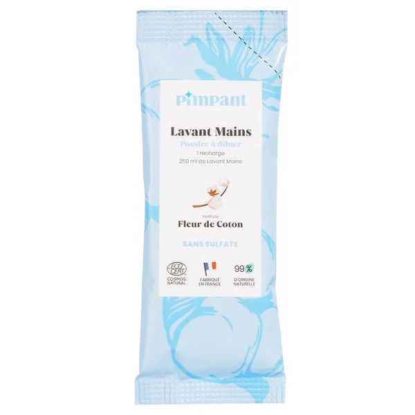Lavant main à diluer fleur de coton recharge 25g