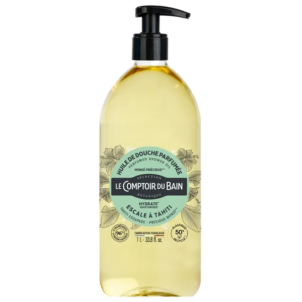 Le Comptoir du Bain huile de douche parfumée Escale à Tahiti 1litre
