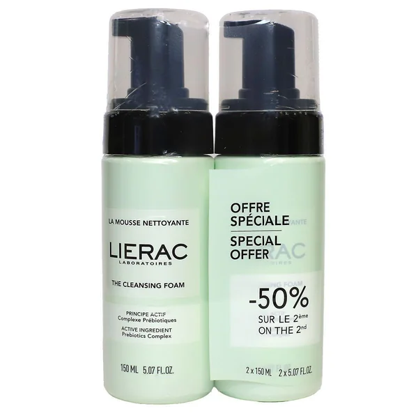 Lierac La Mousse nettoyante démaquillante toute peau 2x150ml