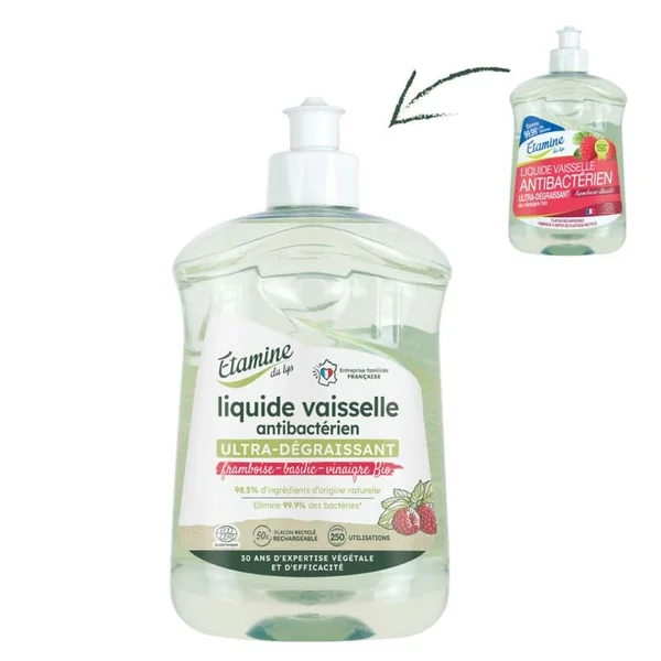 Liquide vaisselle framboise basilic Etamine du Lys