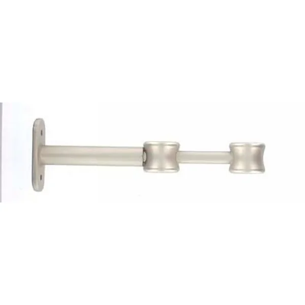 Lot de 2 supports tringle rideau doubles argent mat D 20mm