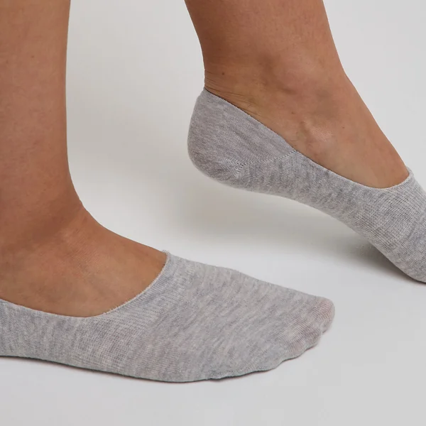 LOT DE 3 PAIRES DE SOCQUETTES COTON GRIS