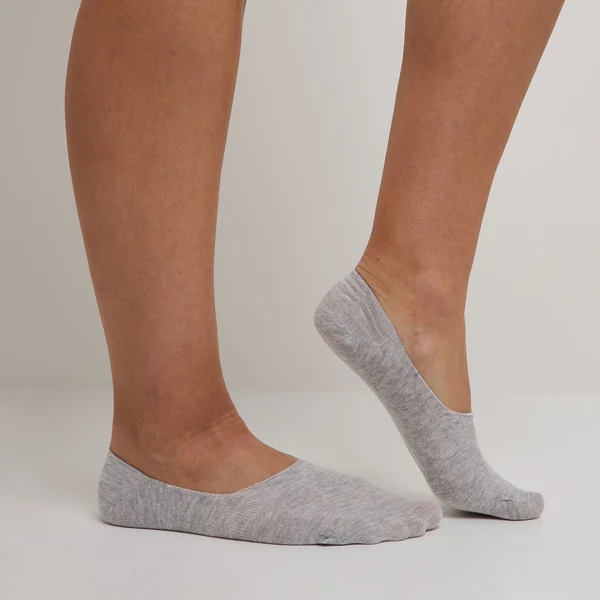LOT DE 3 PAIRES DE SOCQUETTES COTON GRIS