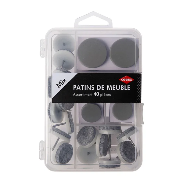 Lot de 40 patins de meuble 10x16x3.3cm