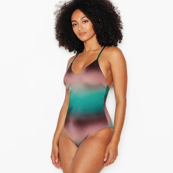 MAILLOT DE BAIN 1 PIECE TRIANGLE MULTICOLOR