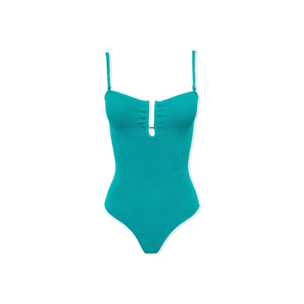 Maillot de bain 1 pièce extensible avec bijou métallique