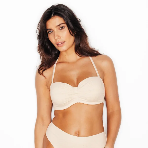 MAILLOT DE BAIN BANDEAU ECRU