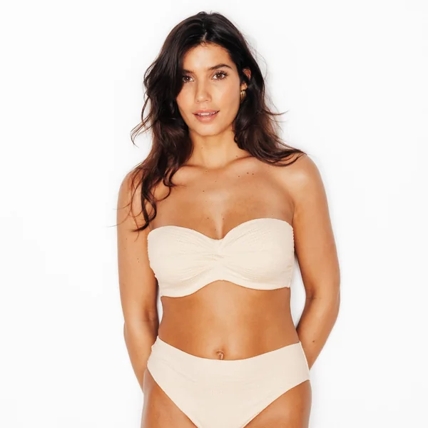 MAILLOT DE BAIN BANDEAU ECRU