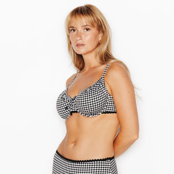 MAILLOT DE BAIN CORBEILLE BLANC/NOIR