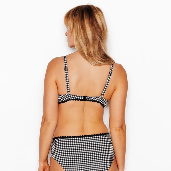 MAILLOT DE BAIN CORBEILLE BLANC/NOIR