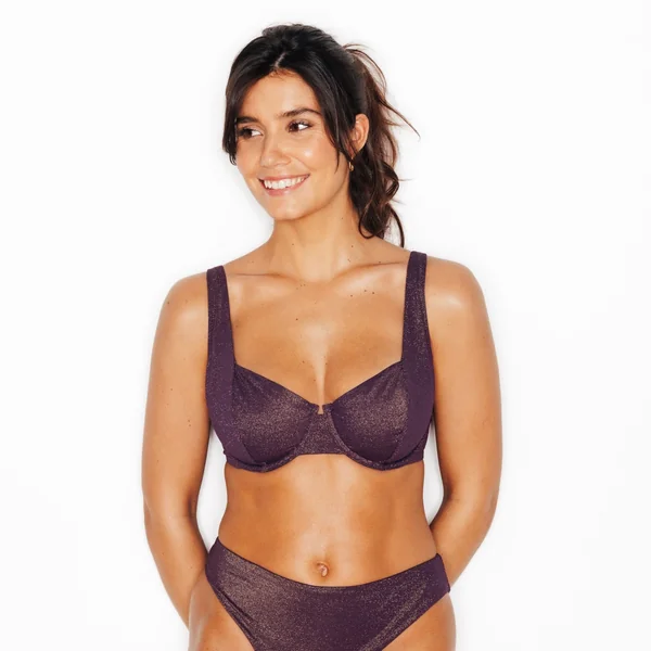 MAILLOT DE BAIN CORBEILLE PRUNE
