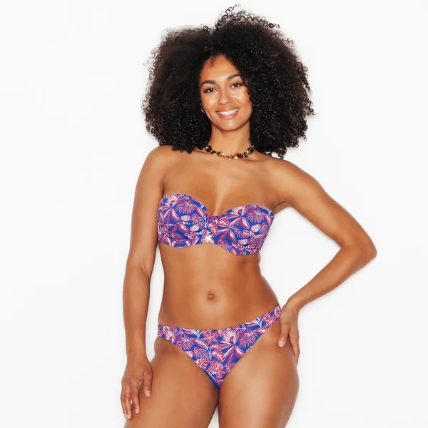 MAILLOT DE BAIN CULOTTE MIDI MULTICO BLEU