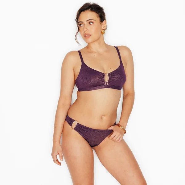 Maillot de bain culotte midi PRUNE