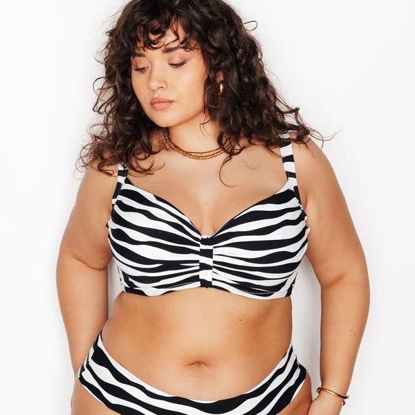 MAILLOT DE BAIN GRANDE TAILLE MULTICO BLANC