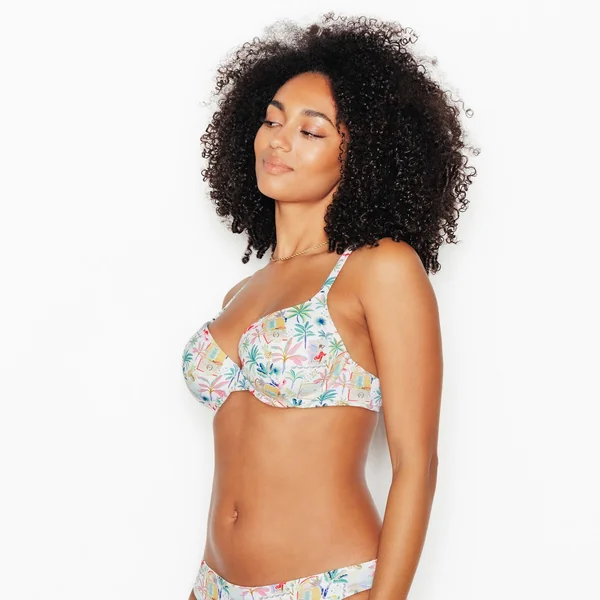 MAILLOT DE BAIN PLUNGE AMPLIFORME MULTICO BLANC