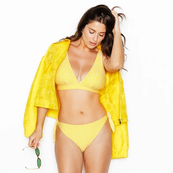 MAILLOT DE BAIN TRIANGLE BASQUE MULTICO JAUNE
