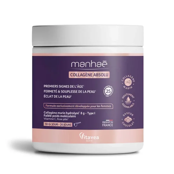 Manhaé Collagène Absolu saveur chocolat 20 jours 200g