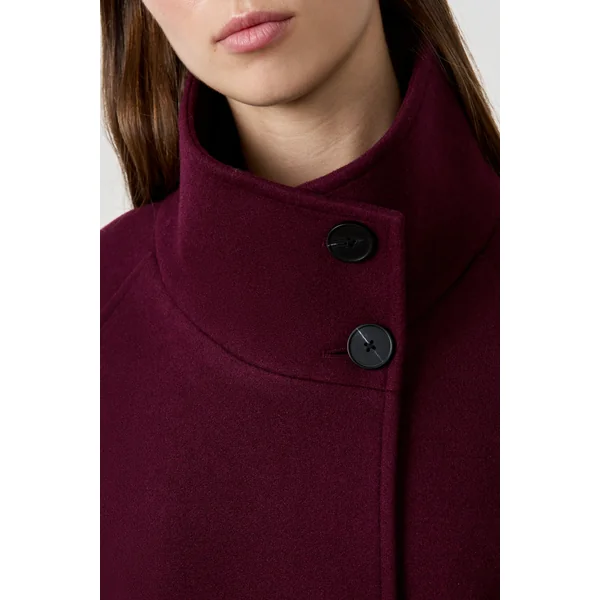 Manteau long ceinturée avec laine