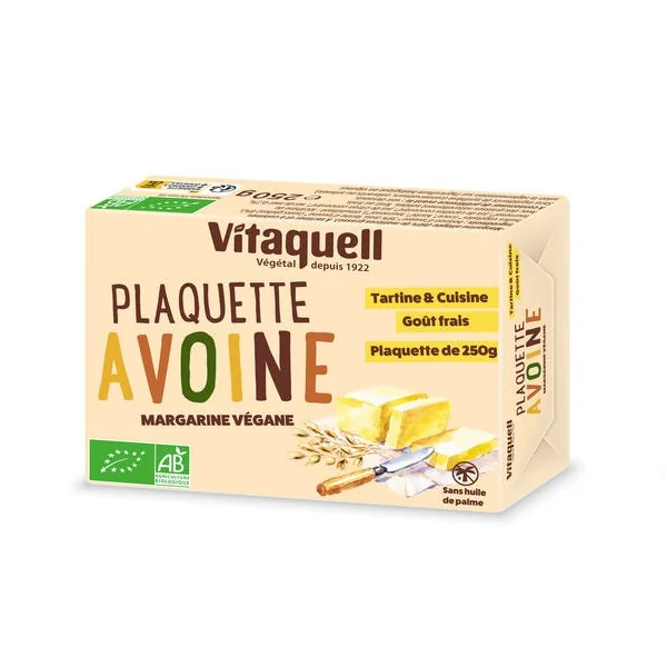 Margarine plaquette avoine 250g