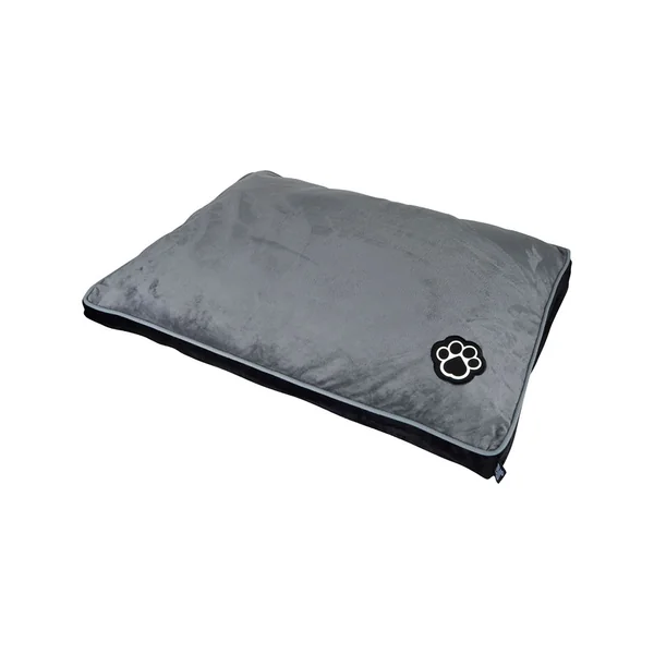 Matelas PATCHY rectangulaire pour chien polyester gris et noir 80x60cm