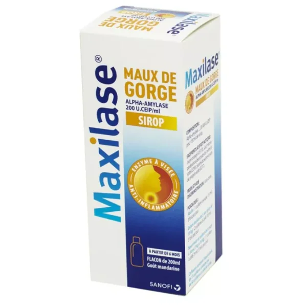Maxilase maux gorge sirop mandarine 200ml