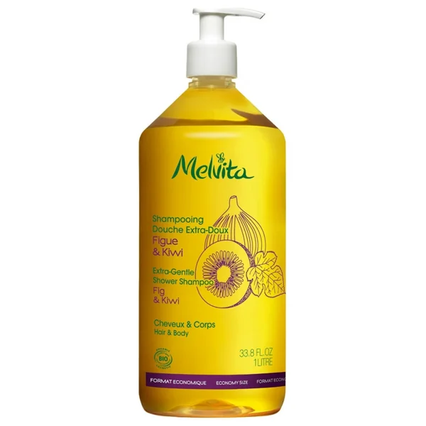 Melvita Shampooing douche extra doux Figue & Kiwi 1 litre