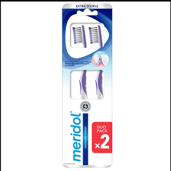 Meridol Parodont expert brosse à dents extra doux lot de 2