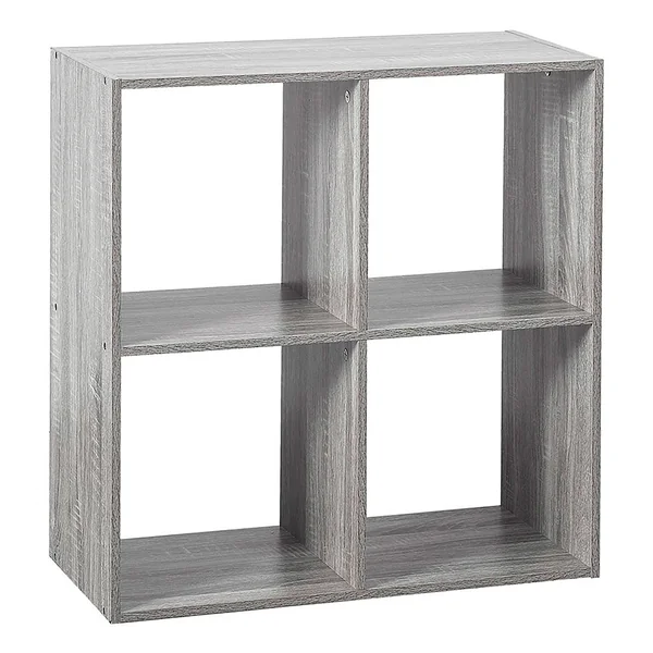 Meuble de rangement Mix'n Modul 4 cases bois gris 67.5x67.5x32cm