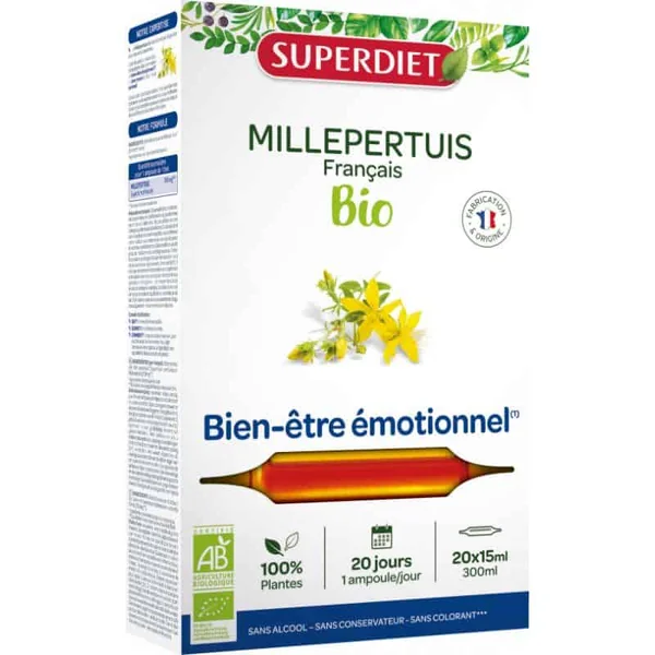 Millepertuis bio 20 ampoules