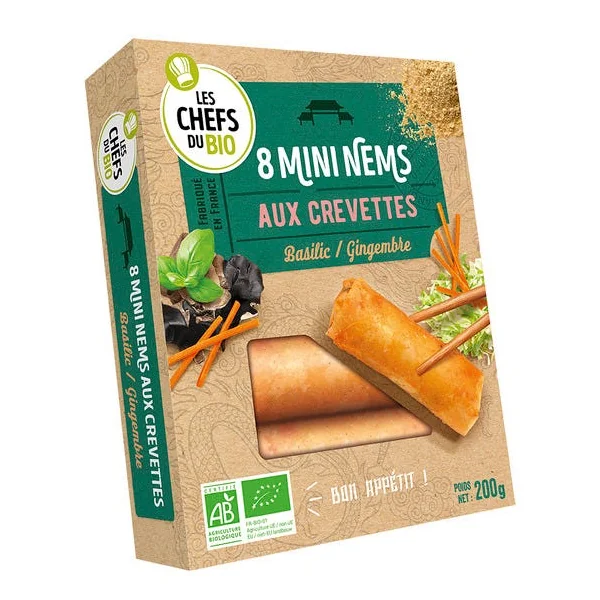 Mini nems crevettes basilic gingembre (8) 200g