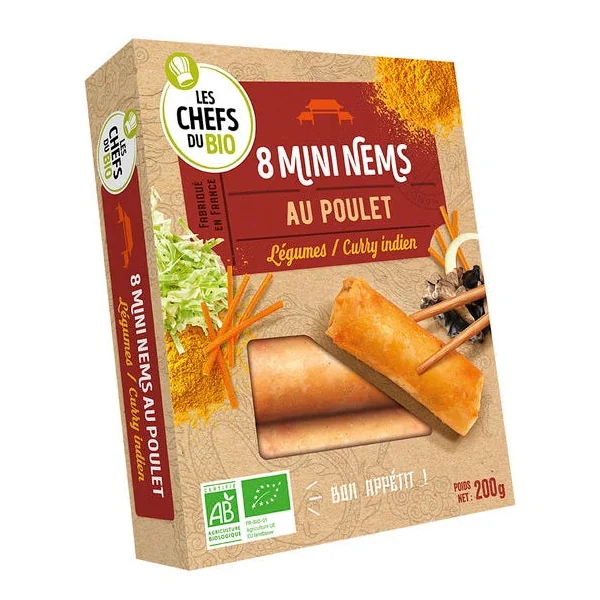 Mini nems poulet légu curry (8) 200g