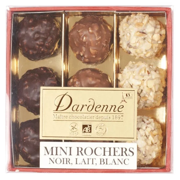 Mini rocher praliné 3 chocolats 90g