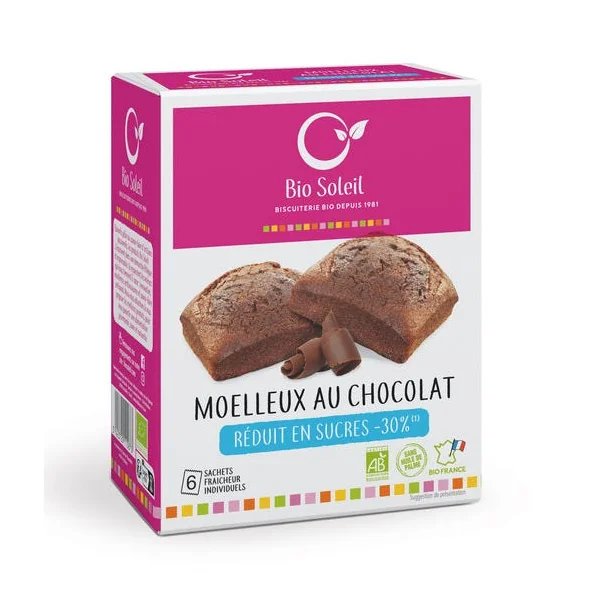 Moelleux au chocolat -30% de sucres (6) 180g