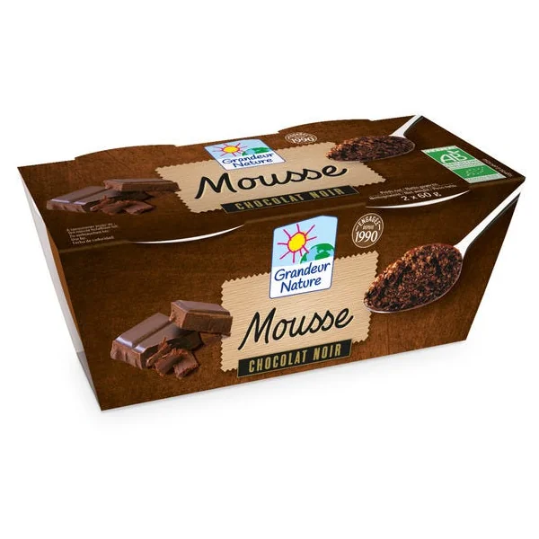 Mousse chocolat noir 2x60g