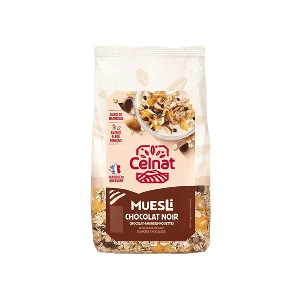 Muesli chocolat noir bio 375g Celnat