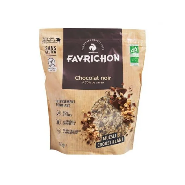 Muesli chocolat noir bio 450g Favrichon