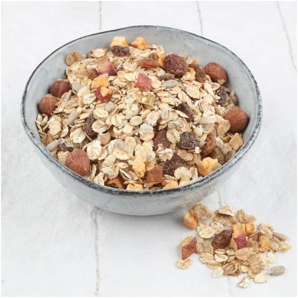 Muesli céréales pomme raisin noisette Bio
