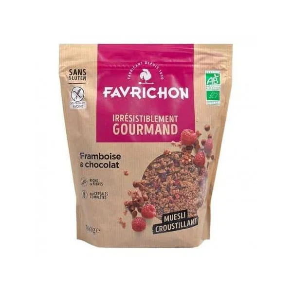 Muesli framboise chocolat bio 500g Favrichon