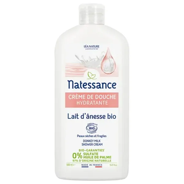 Natessance crème de douche lait d'ânesse bio 500 ml