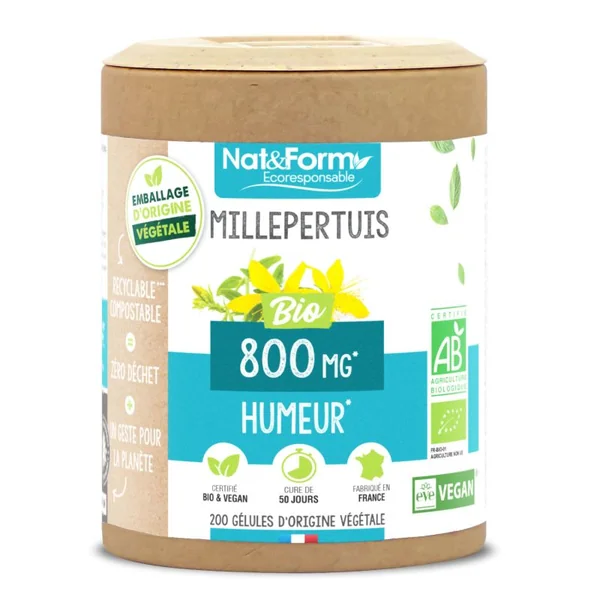 Nat&Form Millepertuis Bio 90 gélules