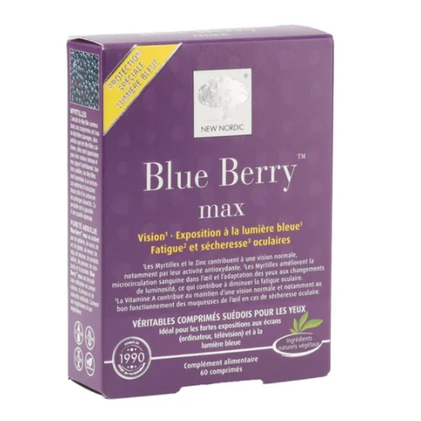 New Nordic Blueberry Max Fatigue Oculaire 60 comprimés
