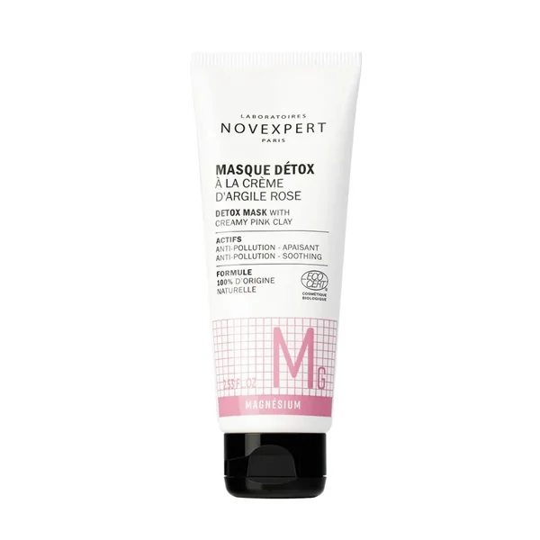Novexpert Magnésium masque détox à la crème d'argile rose 75ml