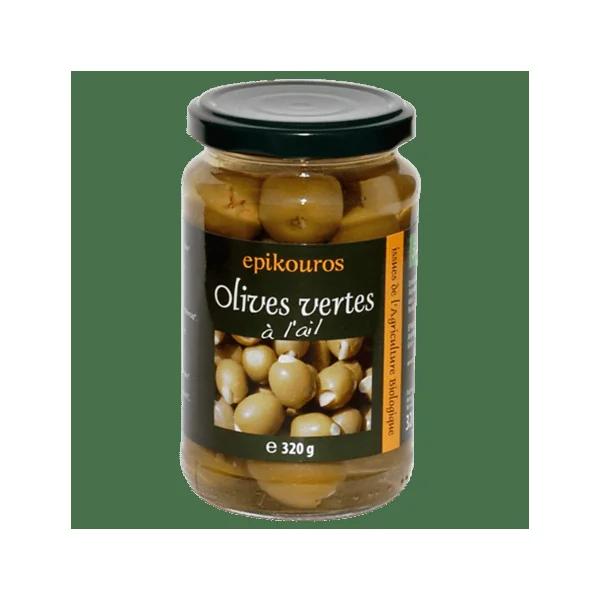 Olives vertes ail 320g