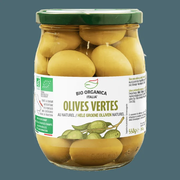 Olives Vertes Entières Nature Grosse