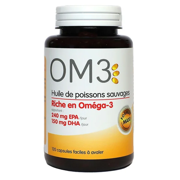Om3 Huile de poissons sauvages 120 capsules