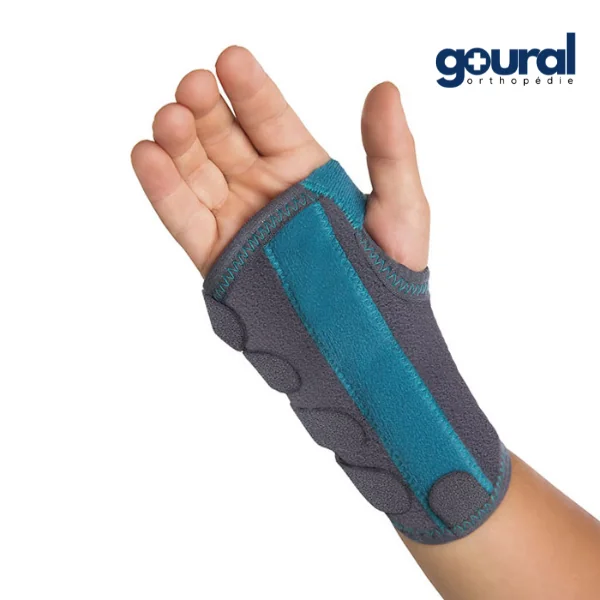 Orthèse d'immobilisation du poignet et/ou pouce pédiatrique
